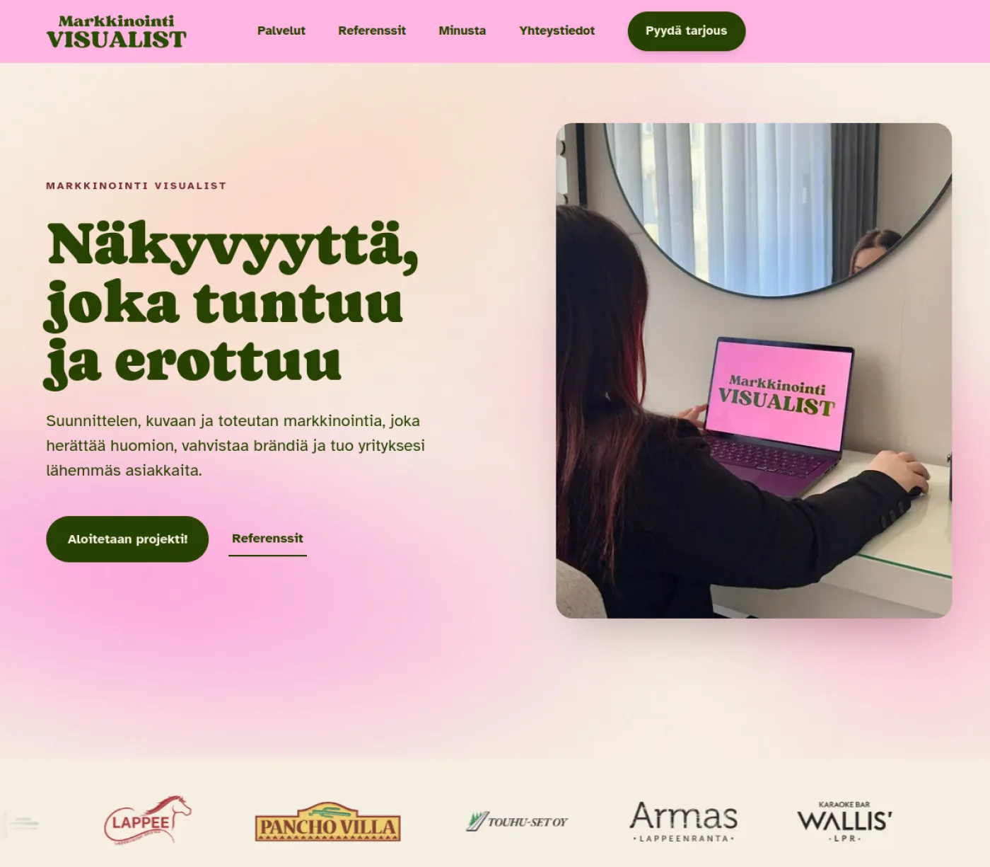 Markkinointi Visualist Website